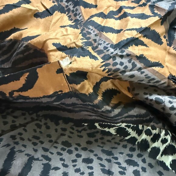 Vintage Robert Stock Limited Womens Animal Print Blazer Medium Tiger & Leopard P - Picture 6 of 6